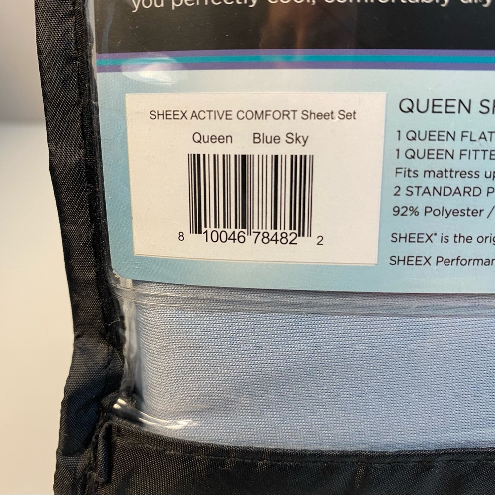 SHEEX Active Comfort Queen Sheet Set - Blue Sky - Picture 3 of 5